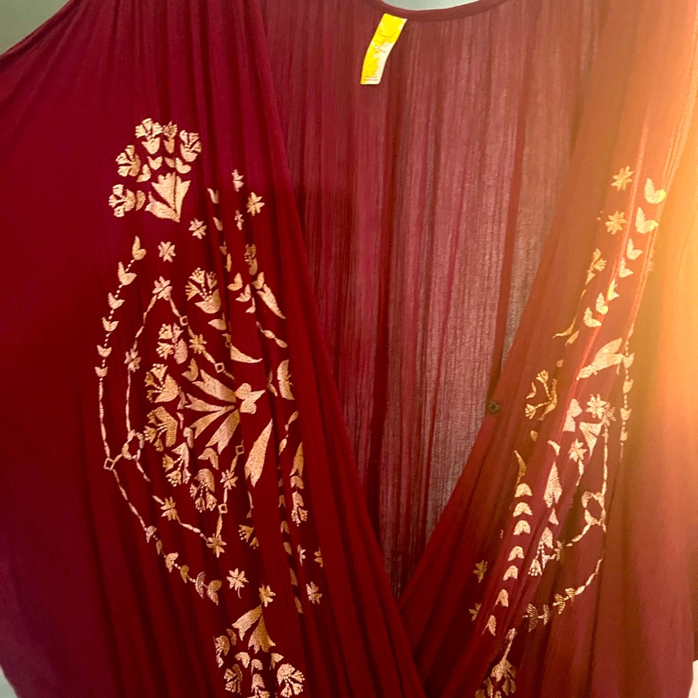 Large Burgandy Free People Romper